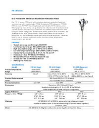 Thumbnail of document Data Sheet - PR-14H Industrial RTD (PT100) Probes w/Miniature Aluminum Protection Head